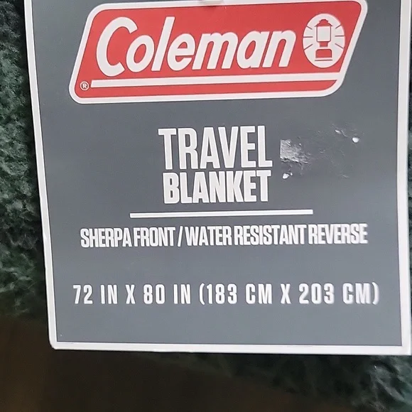 Coleman Travel Blanket - Blue and Green - Picture 2 of 3